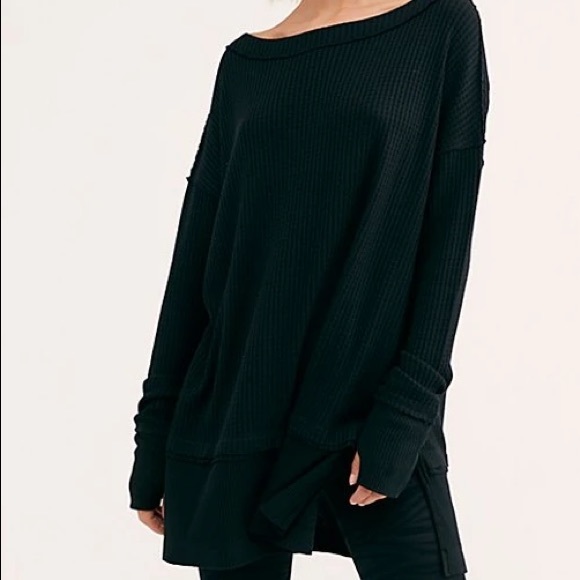 Free People | Black North Shore Thermal | S - Picture 2 of 16